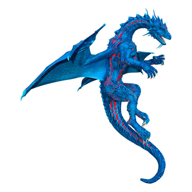istock 3D illustration fantasy dragon on white 1210323126