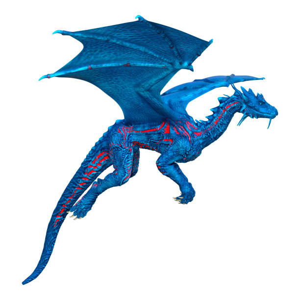 istock 3D illustration fantasy dragon on white 1210323178