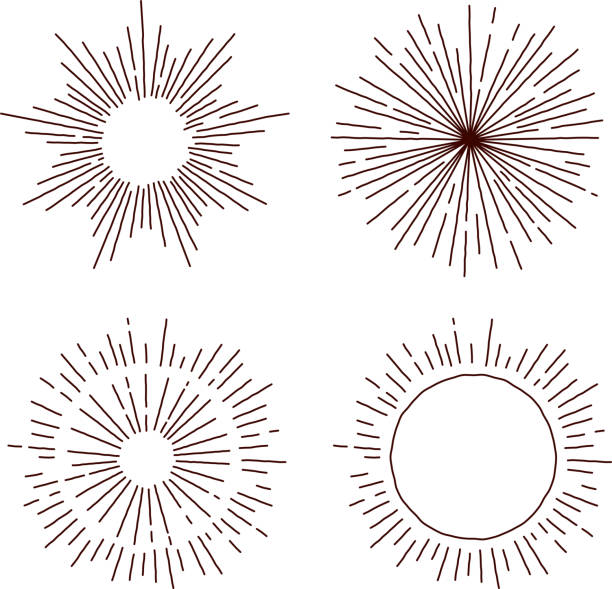 retro stars set retro star burst design elements set sun drawings stock illustrations