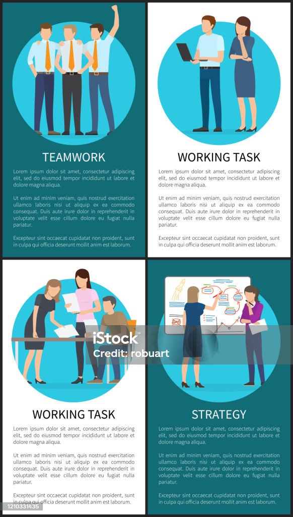 Task Assignment Teamwork Teamwork And Working Task Vector Illustration Stock Illustration ...
