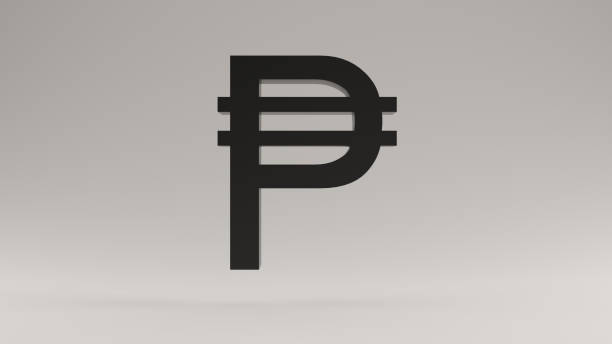 3d letter P plastic light green and white from alphabet isolated in a black background. Hi tech metallic font character design illustration, text minimal style, 3d rendering