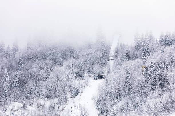 istock Abandoned ski jump in the Bakuriani mountains 1210344930