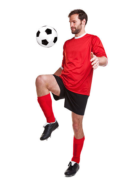 istock Footballer cut out on white 121034501