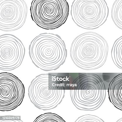 istock Vector  pattern with tree rings 1210349778