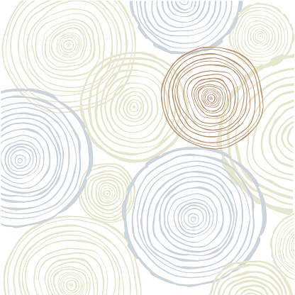 Vector  background  with  hand drawn tree rings.