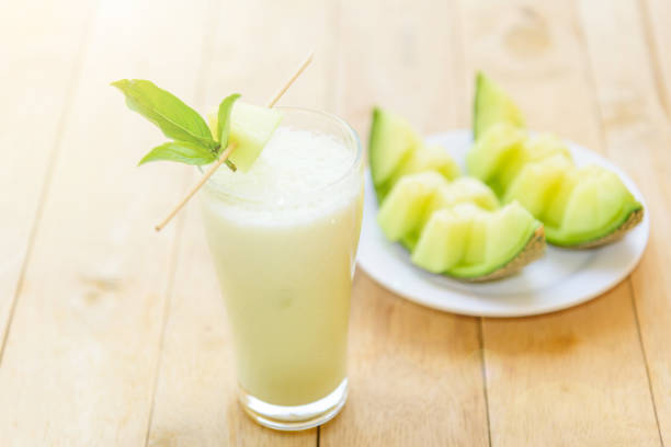 istock Milk melon Smoothie in glass 1210355830