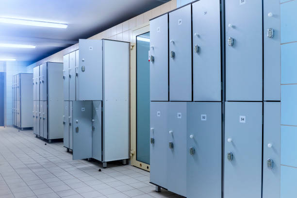 istock Modern interior of a locker changing room 1210356324