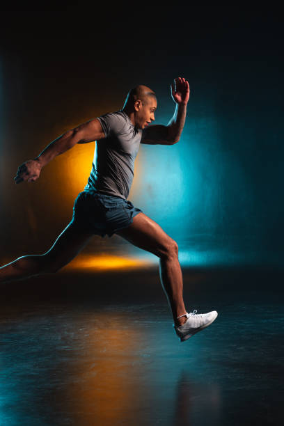 istock Fast runner preparing for the marathon stock photo 1210356491