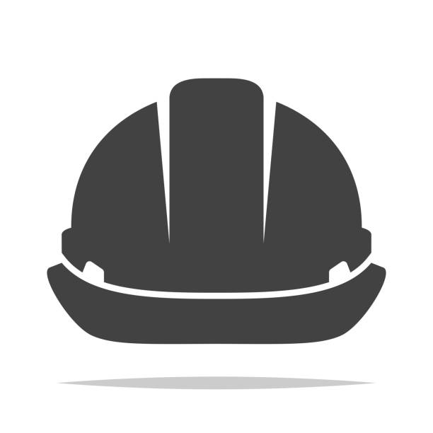 ilustrações de stock, clip art, desenhos animados e ícones de construction hat icon vector isolated - capacete