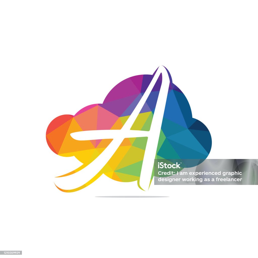 Chữ Cái Ban Đầu Một Thiết Kế Logo Đám Mây Hình minh họa Sẵn có ...