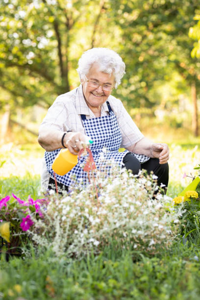 istock Senior people in gardening 1210362505