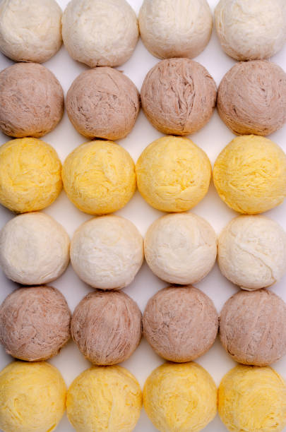 Traditional Oriental sweetness made of flour and sugar on a white background. Design concept. Selective focus.