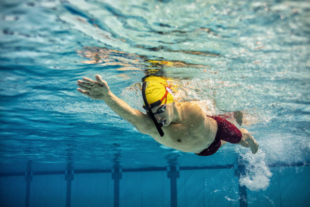 istock Professional athlete at swimming sport training 1210363240