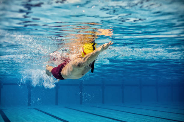 istock Professional athlete at swimming sport training 1210363242