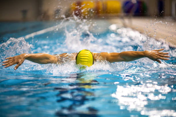istock Professional athlete at swimming sport training 1210363338