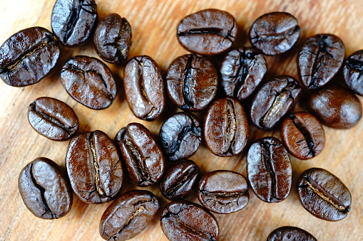 Heap of coffee beans