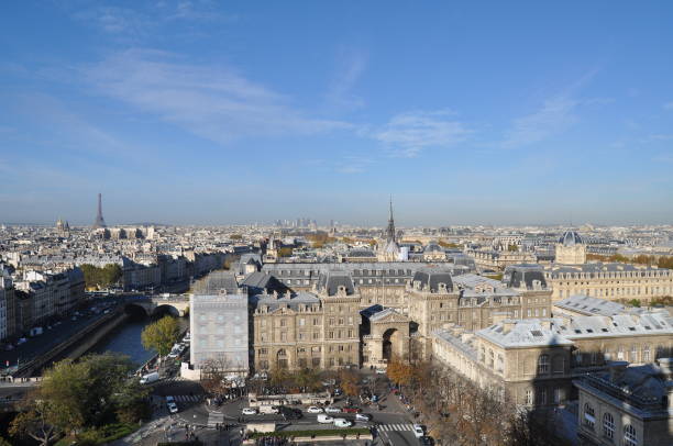 istock Aerial view of Paris from Notredame 1210366249