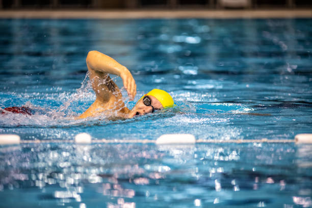 istock Professional athlete at swimming sport training 1210366844