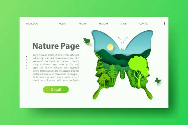 Vector illustration of Earth day and environment information template for pollution and nature banners design.