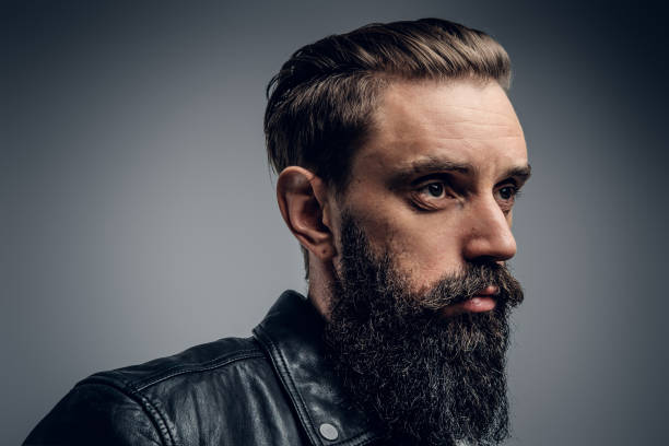 istock Portrait of dolorous bearded man at studio 1210367863