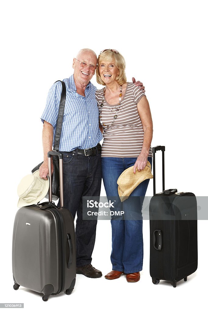 Couple Senior en vacances, isolé - Photo de Troisième âge libre de droits