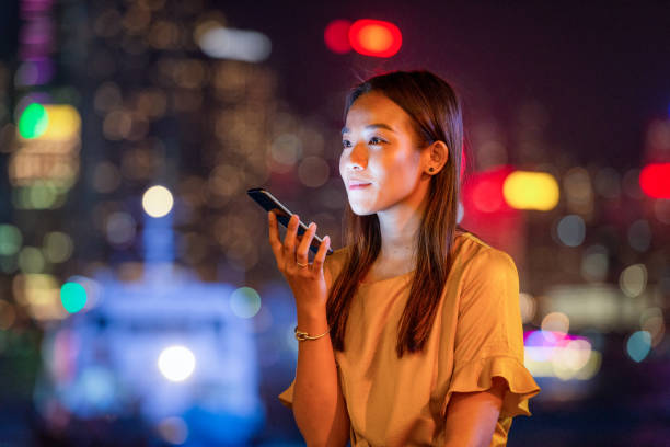 istock Evening phone call in Hong Kong 1210370305