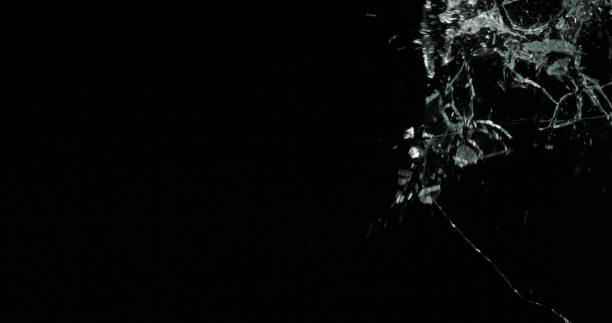 istock Real Frost on a Window Black Background 1210372332