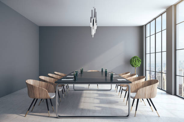 istock Contemporary meeting room interior 1210373440