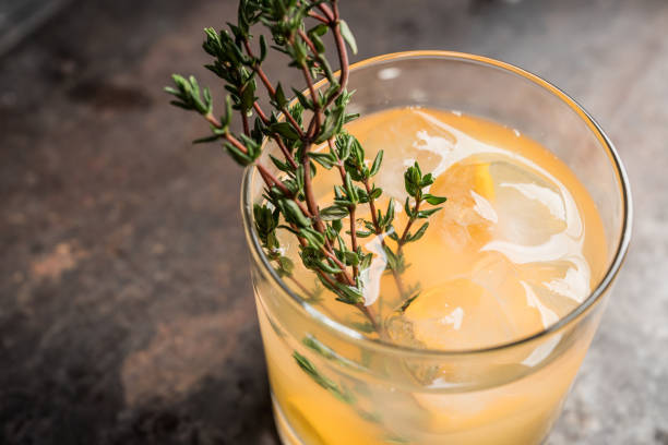 istock Old fahioned lemon beverage on the rustic background 1210374293