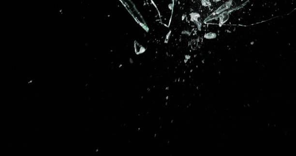 istock Real Frost on a Window Black Background 1210376023