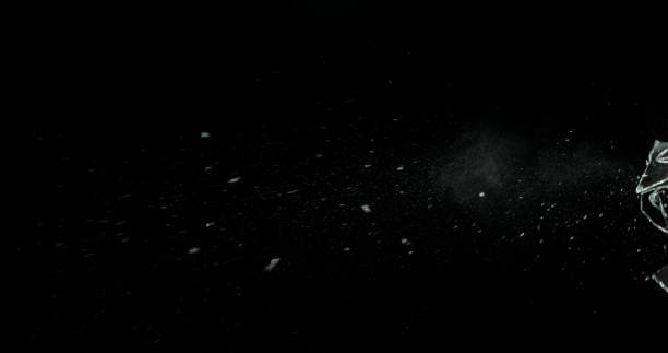 istock Real Frost on a Window Black Background 1210376074