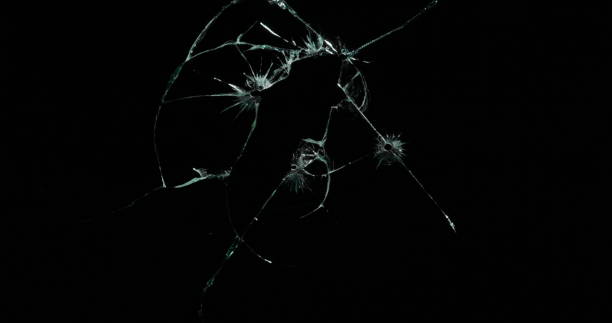 istock Real Frost on a Window Black Background 1210376180