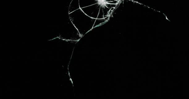 istock Real Frost on a Window Black Background 1210376335