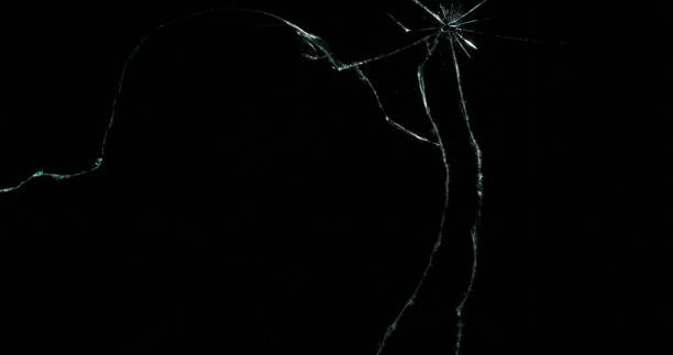 istock Real Frost on a Window Black Background 1210376516