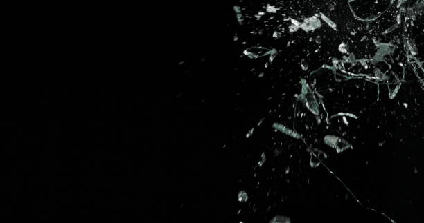 istock Real Frost on a Window Black Background 1210376646