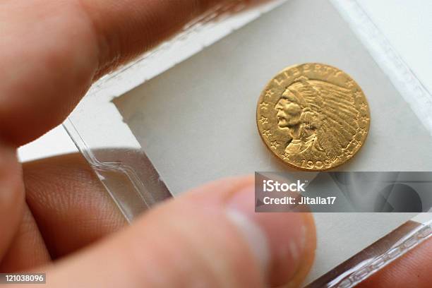 Us 1909 Indian De Cabeza De Botón De Oro Foto de stock y más banco de imágenes de Moneda - Moneda, Oro - Metal, Numismática
