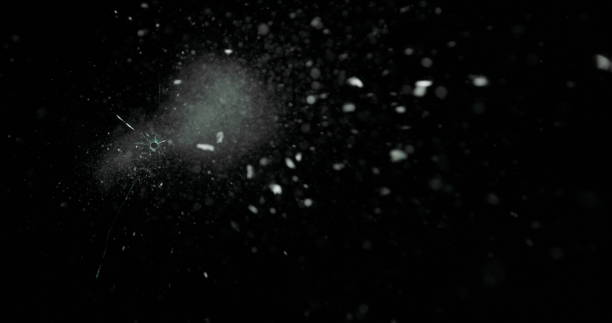 istock Real Frost on a Window Black Background 1210381009