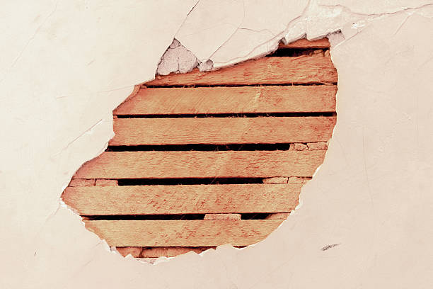 Hole in Plaster Wall - Wood Lath