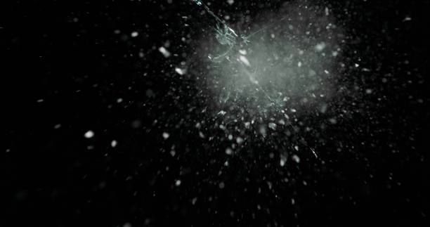 istock Real Frost on a Window Black Background 1210381276