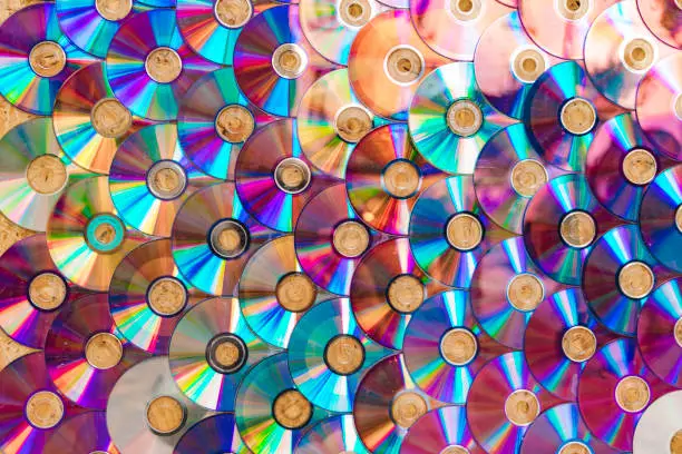 Photo of compact disc past technologies hipster vintage style decoration element of interior background object