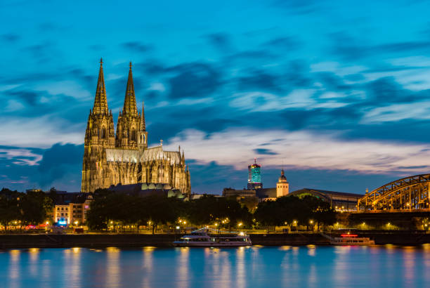istock Koln Germany city skyline, Cologne skyline during sunset ,Cologne bridge with cathedral Germany Europe 1210387189