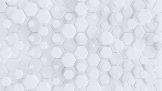 istock Hexagonal geometric background. Abstract structure of lots of different height hexagons. Creative honeycomb surface. Top view. Cell elements pattern. 3d rendering 1210387207