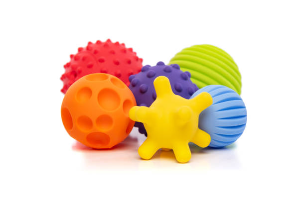 istock Toy balls on a white background. 1210387355