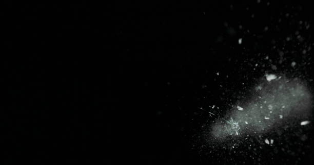 istock Real Frost on a Window Black Background 1210387412