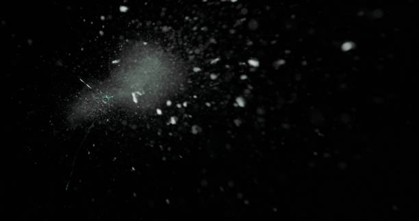 istock Real Frost on a Window Black Background 1210387481