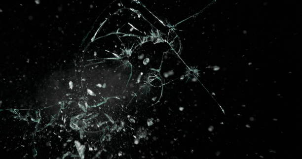 istock Real Frost on a Window Black Background 1210387540