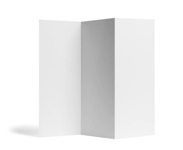 istock folded leaflet white blank paper template book desktop calendar 1210388617