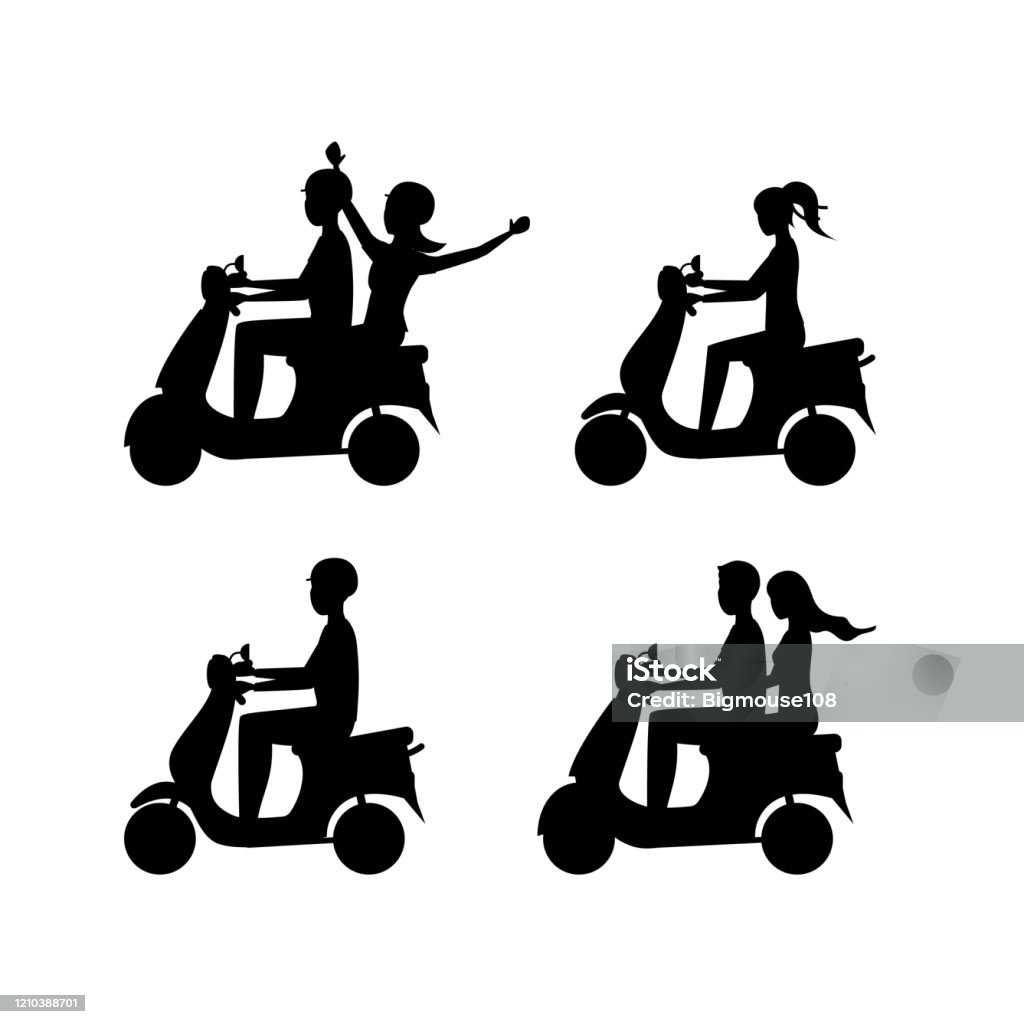 Cartoon Silhouette Black Characters Group Of People Riding Motorcycle Set Vector Stock Illustration - Download Image Now - iStock Cartoon Silhouette Black Characters Group Of People Riding Motorcycle Set Vector Stock Illustration - Download Image Now - iStock