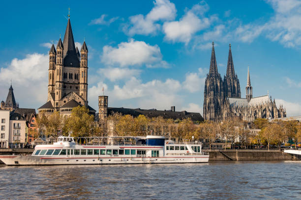 istock Koln Germany city skyline, Cologne skyline during sunset ,Cologne bridge with cathedral Germany Europe 1210389249