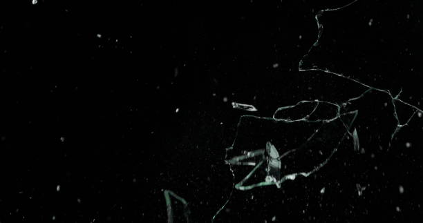 istock Real Frost on a Window Black Background 1210389334